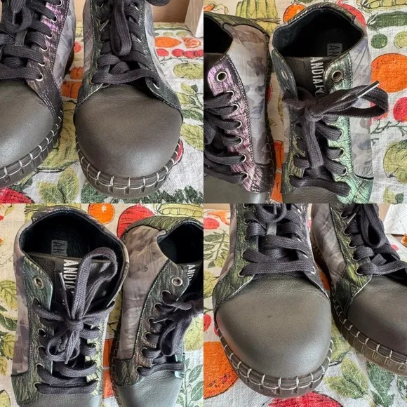 Andia Fora metallic camo sneakers size 37
