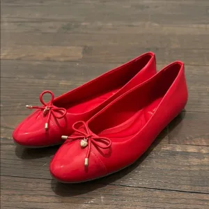 Anne Klein Luci Ballet Flats | Red | Size 7.5