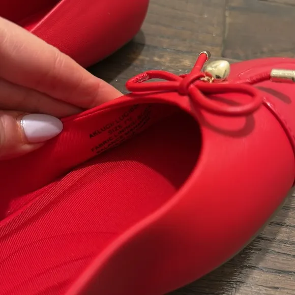 Anne Klein Luci Ballet Flats | Red | Size 7.5