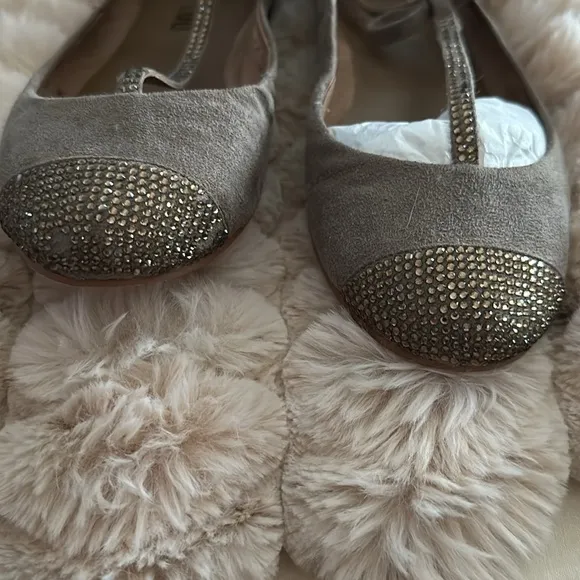 Anthropologie Bibi Lou | Rhinestone Ballet Flats | 36 / 6