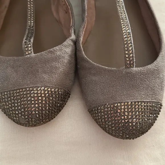 Anthropologie Bibi Lou | Rhinestone Ballet Flats | 36 / 6