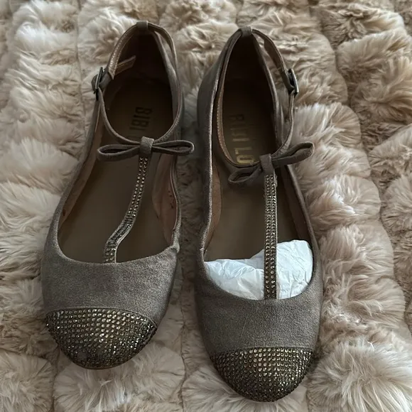 Anthropologie Bibi Lou | Rhinestone Ballet Flats | 36 / 6