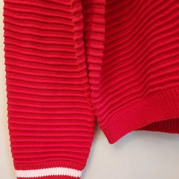 Anthropologie Daily Practice Red Pullover Sweater Size XS Open Back