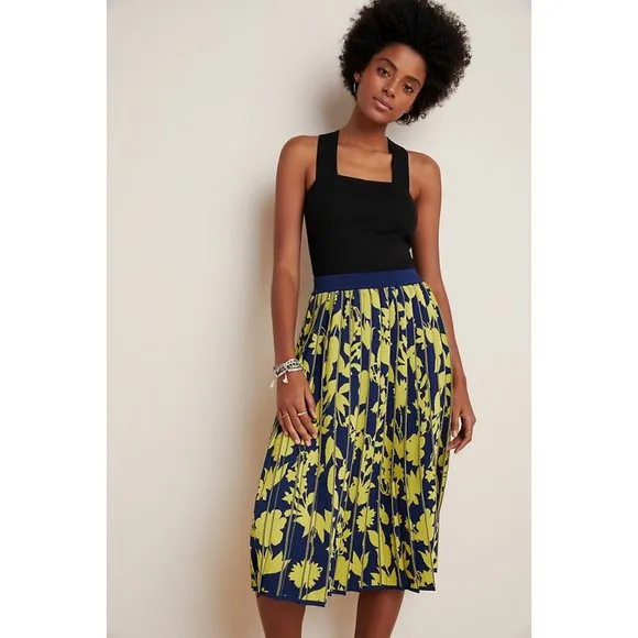 Anthropologie Leandra Pleated Sweater Skirt