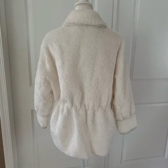 ANTHROPOLOGIE Maeve Cinched Faux Fur Coat