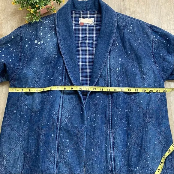 Anthropologie Pilcro &amp; the Letterpress Quilted Denim Kimono Jacket