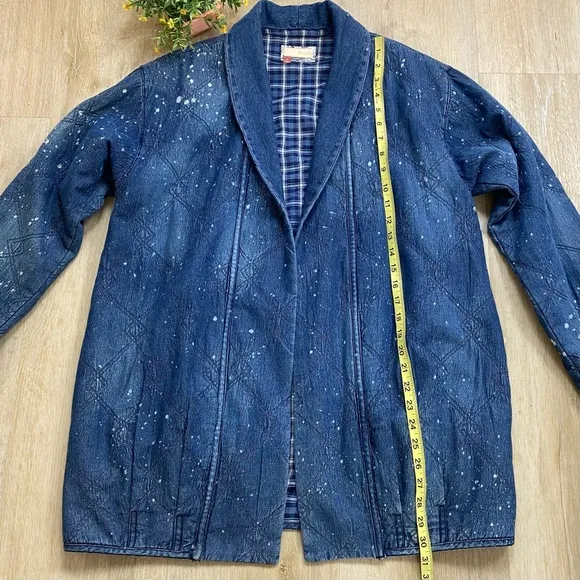 Anthropologie Pilcro &amp; the Letterpress Quilted Denim Kimono Jacket