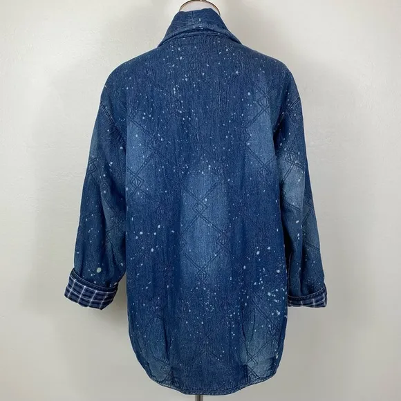 Anthropologie Pilcro &amp; the Letterpress Quilted Denim Kimono Jacket