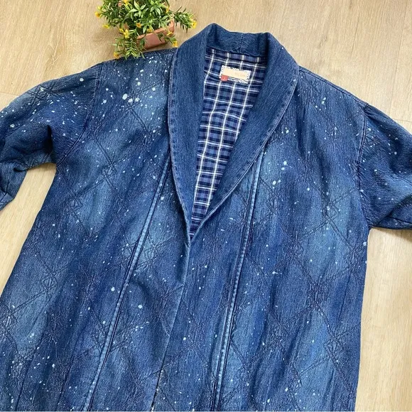 Anthropologie Pilcro &amp; the Letterpress Quilted Denim Kimono Jacket