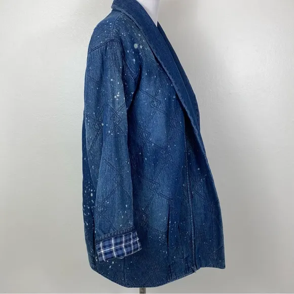 Anthropologie Pilcro &amp; the Letterpress Quilted Denim Kimono Jacket