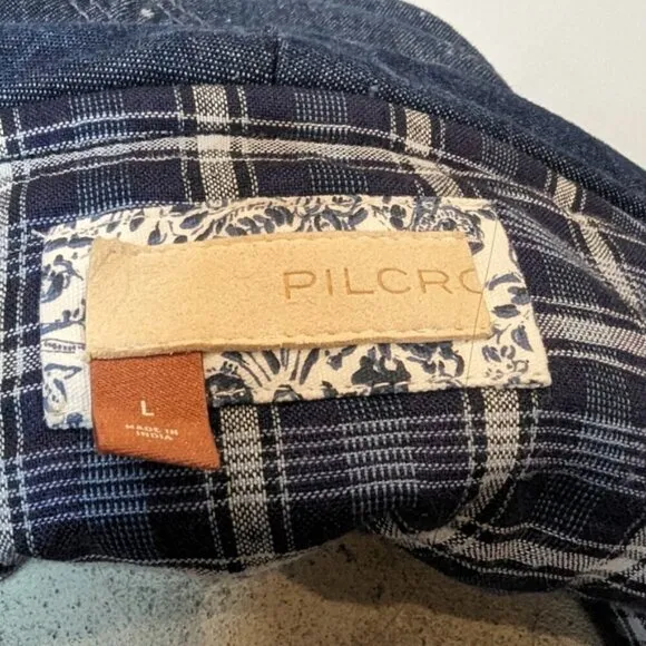 Anthropologie Pilcro Quilted Denim Kimono Jacket, Size L   oversized  Sz 16 NWOT
