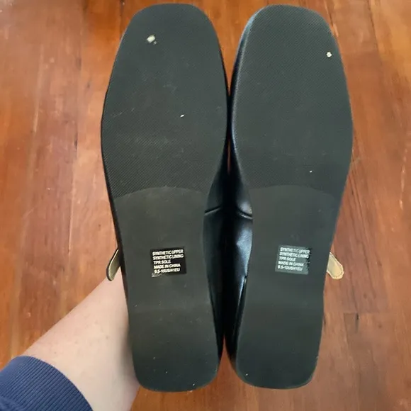 Anthropology Silent D women’s black flats with strap size 41 size 10