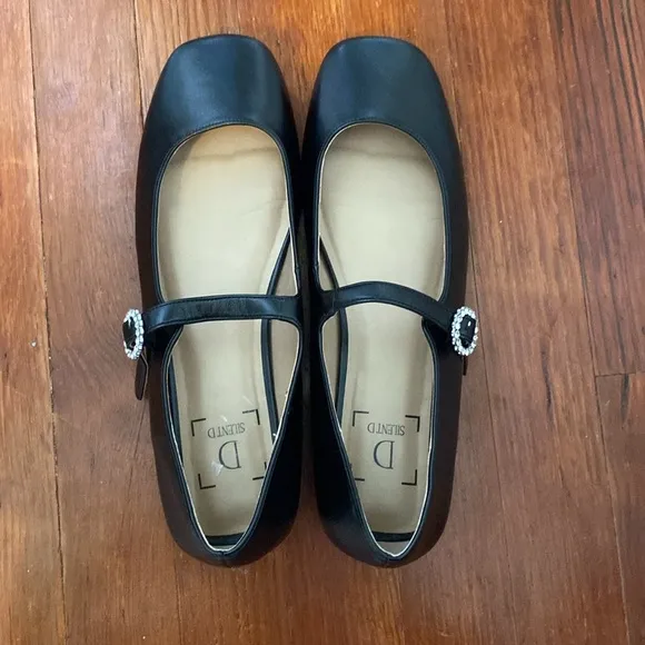 Anthropology Silent D women’s black flats with strap size 41 size 10