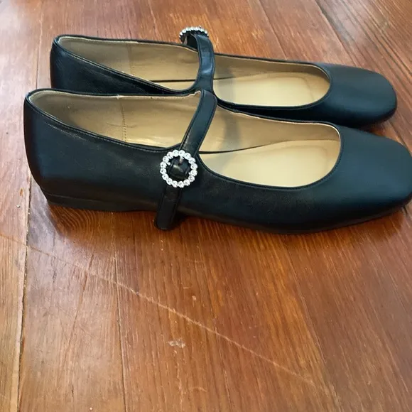 Anthropology Silent D women’s black flats with strap size 41 size 10