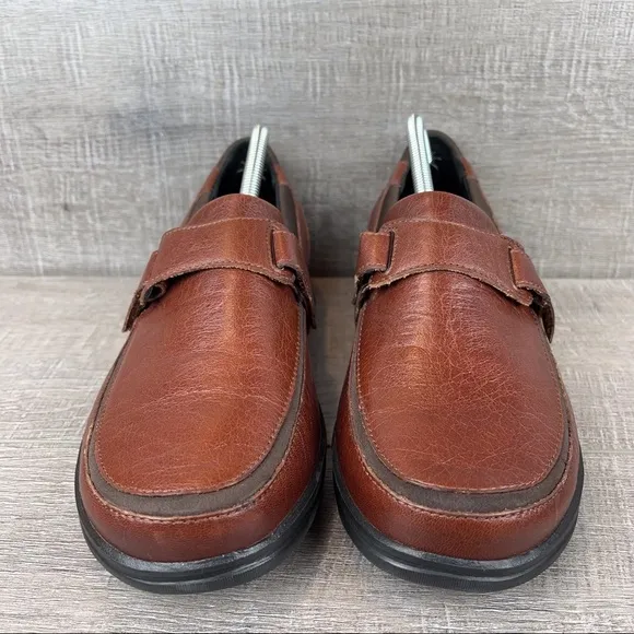 Apex sz 12 brown leather orthopedic comfort loafers