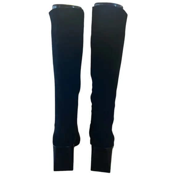 Aqua college Tori Black Waterproof Suede Square Toe Knee High Boots NEW Size 8.5