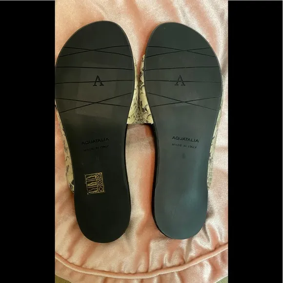Aquatalia snake print leather slides-sandals-Sz 8