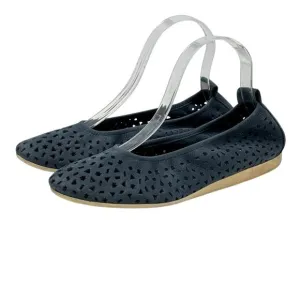 Arche Lilly Ballet Flat Womens 8 Blue Perforated Casual Comfort Travel Ballerina
