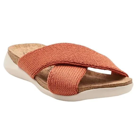 ARCOPEDICO Women’s Pantanal H79 Knit Slides in the Size 40/9 US in Brick Color