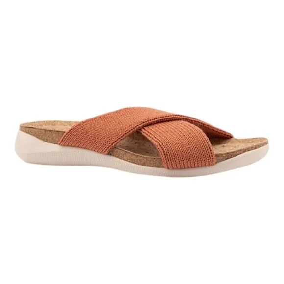 ARCOPEDICO Women’s Pantanal H79 Knit Slides in the Size 40/9 US in Brick Color