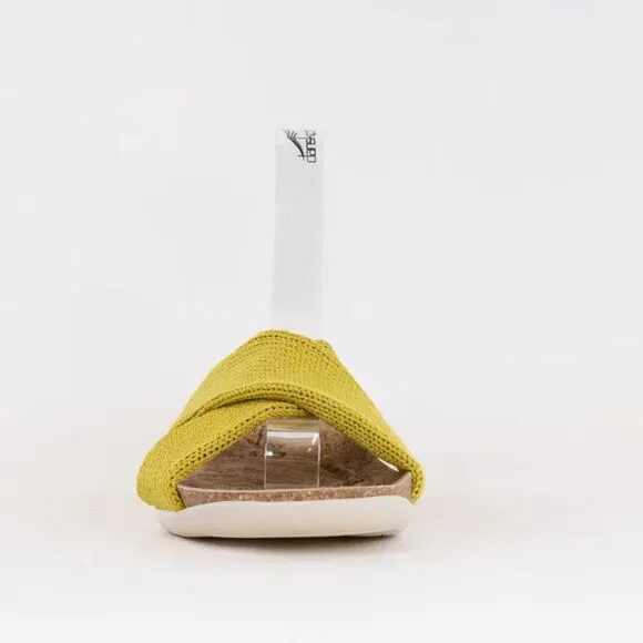 ARCOPEDICO Women’s Pantanal H80 Knit Slides in the Size 40/9 US in Mustard Color