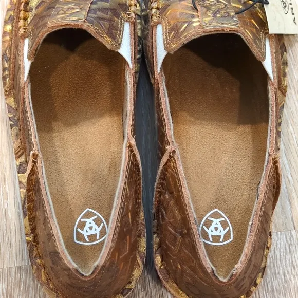 Ariat Women's Cruiser Loafer Copper Blanket Emboss size 5.5 B 🟥 RARE!🟥 Classy!