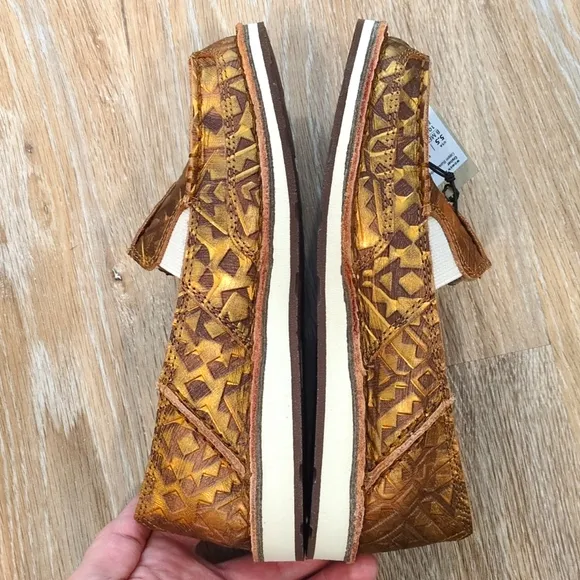 Ariat Women's Cruiser Loafer Copper Blanket Emboss size 5.5 B 🟥 RARE!🟥 Classy!