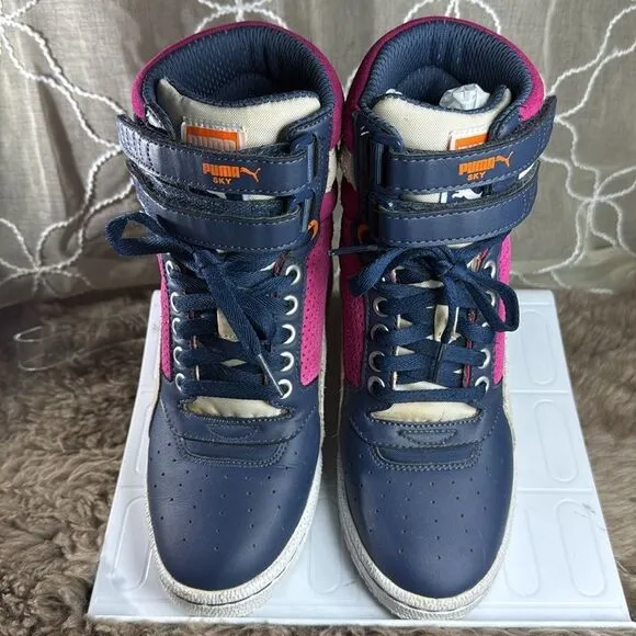 (B6) PUMA Sky Women's Fashion Wedge Sneakers, Size 6