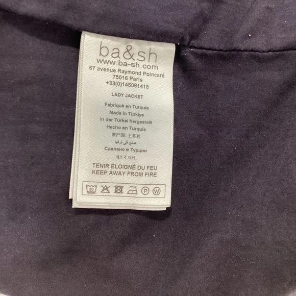 Ba&amp;Sh Gibus Quilted Denim Jacket in Blue Cotton
