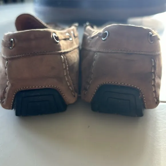 🎁Bacco Bucci Brown Slip-On Loafers with Woven Leather Design