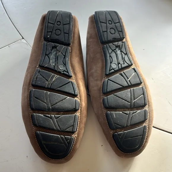 🎁Bacco Bucci Brown Slip-On Loafers with Woven Leather Design