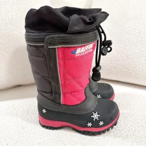Baffin Winter Girls Boots Cheree -40C Childrens With Boot Liners sz 6 Pink Gray