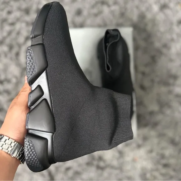 Balenciaga Black Sneakers Sleek Modern Design