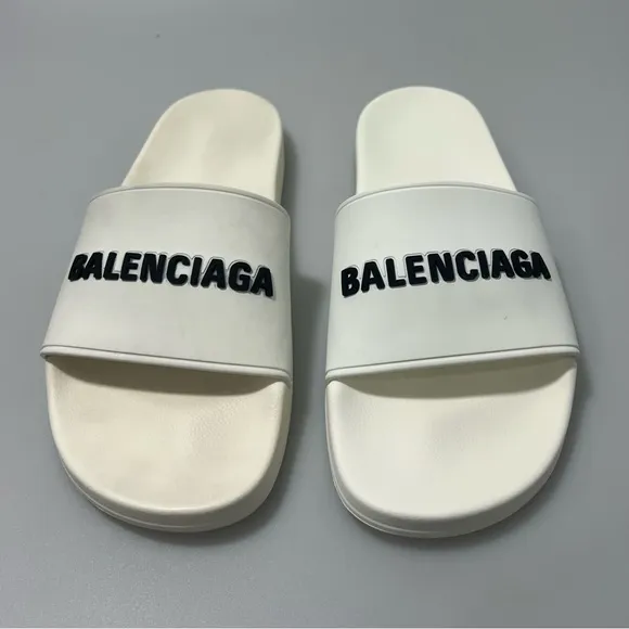 Balenciaga Pool Slides Sandals White Men’s EU 41/US 8