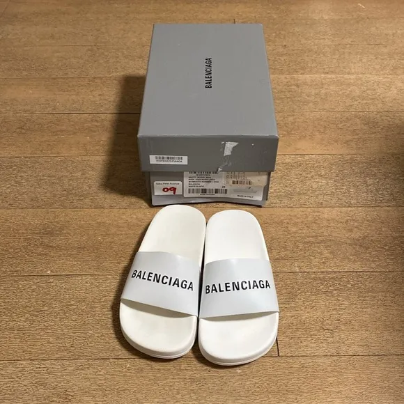 Balenciaga White kids Slides