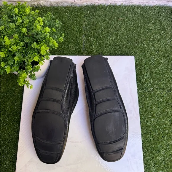 BALLY Black Leather loafer men size 7.5