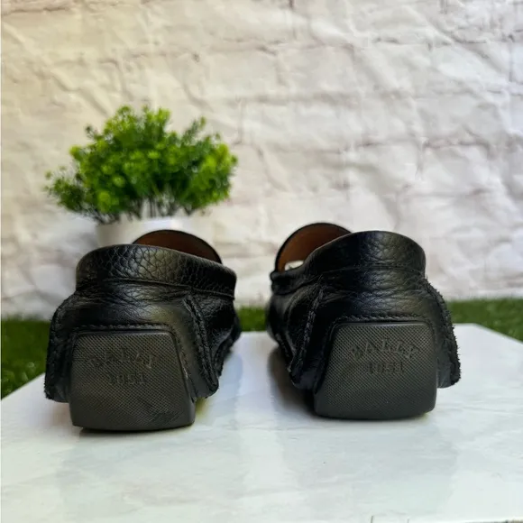 BALLY Black Leather loafer men size 7.5