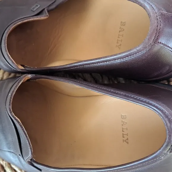 Bally Mens Century Nutmeg Brown Soft Italian Leather Loafers Size 11 E(Wide)‎
