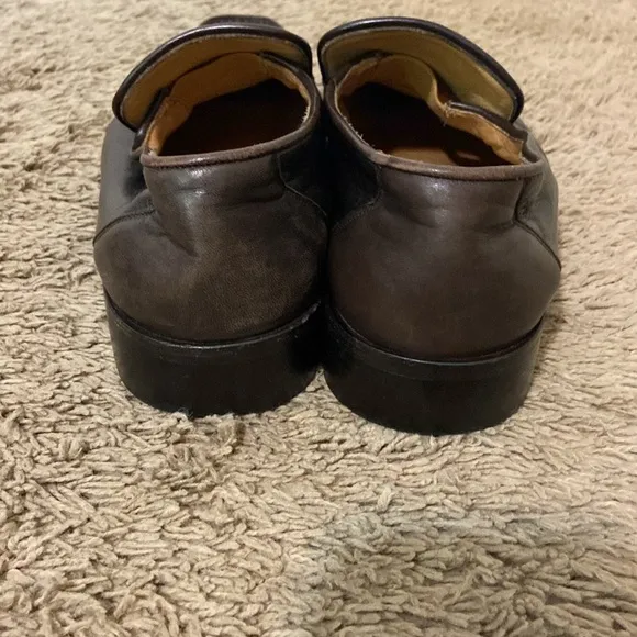 Bally Men's Soft Brown Leather Tassel Loafers size 7 Designer Preppy Minimalist