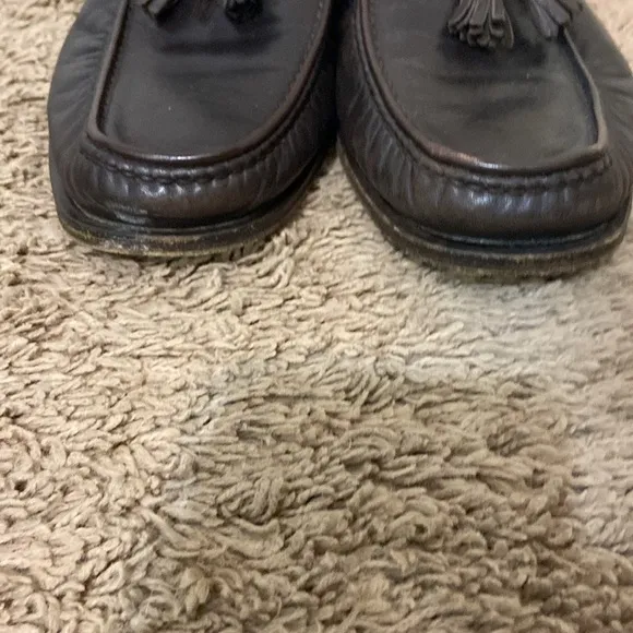 Bally Men's Soft Brown Leather Tassel Loafers size 7 Designer Preppy Minimalist