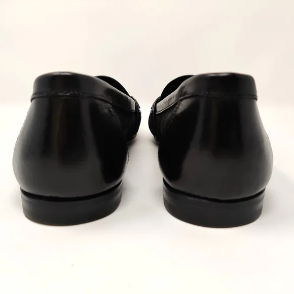 Bally Mens Zack Tassel Loafers SIZE 10 Black Soft Leather Timeless Luxury Italy