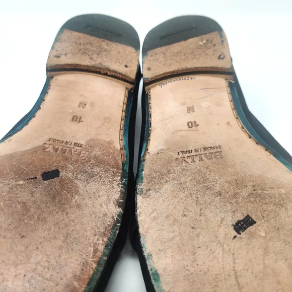 Bally Mens Zack Tassel Loafers SIZE 10 Black Soft Leather Timeless Luxury Italy