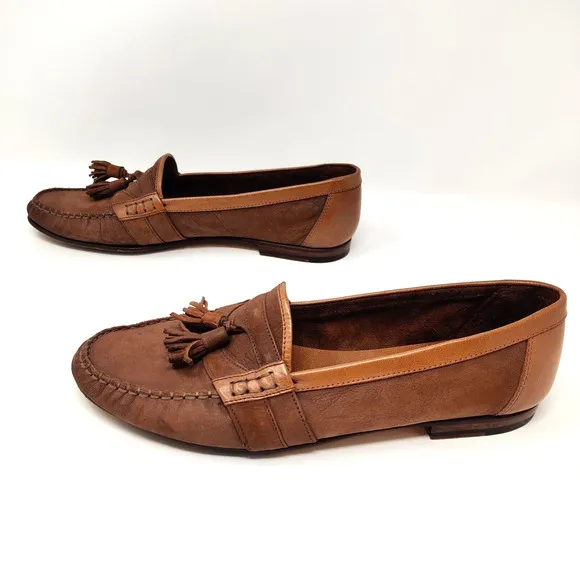 Bally Mens Zack Tassel Loafers SIZE 10 Brown Soft Leather Timeless Luxury Italy