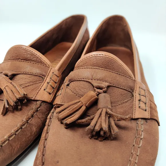 Bally Mens Zack Tassel Loafers SIZE 10 Brown Soft Leather Timeless Luxury Italy