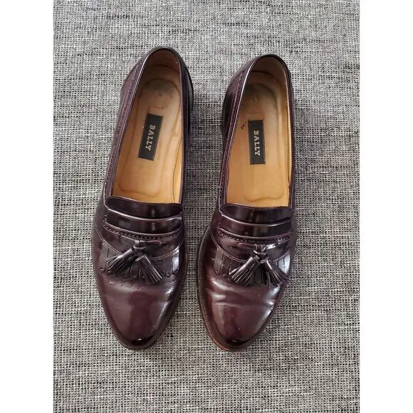 Bally Moresco Brown Tassel Kiltie Loafers Size US 9.5 B‎ Made in Italy