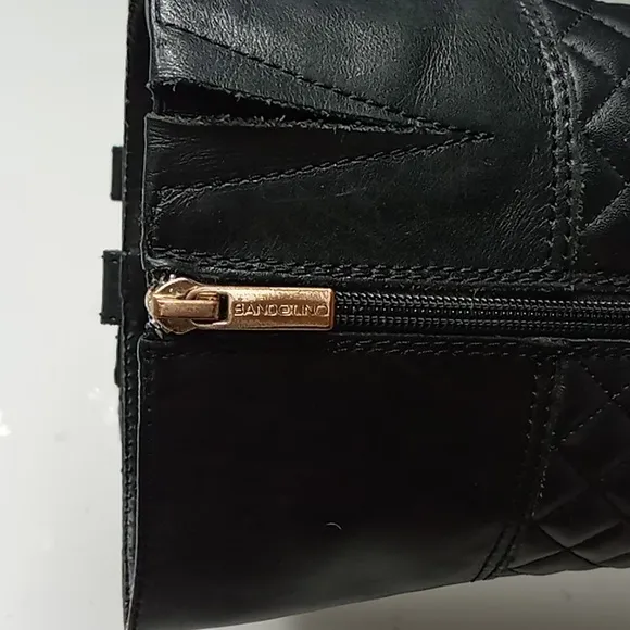 Bandolino - Claraa -Leather Quilted Tall Riding Boots w/Buckles &amp; Zippers -7M