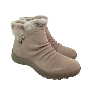 Baretraps Womens Size 9 Beige Alick Cold Weather Zip Up Winter Snow Boots