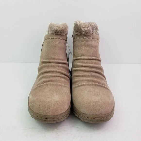 Baretraps Womens Size 9 Beige Alick Cold Weather Zip Up Winter Snow Boots