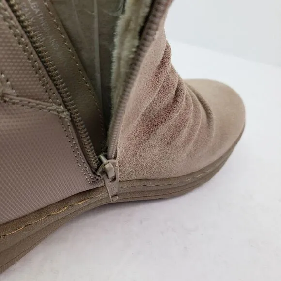 Baretraps Womens Size 9 Beige Alick Cold Weather Zip Up Winter Snow Boots