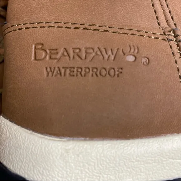 BearPaw : size : 8 : ‘Isabella’ fur trim leather quilted waterproof winter boots